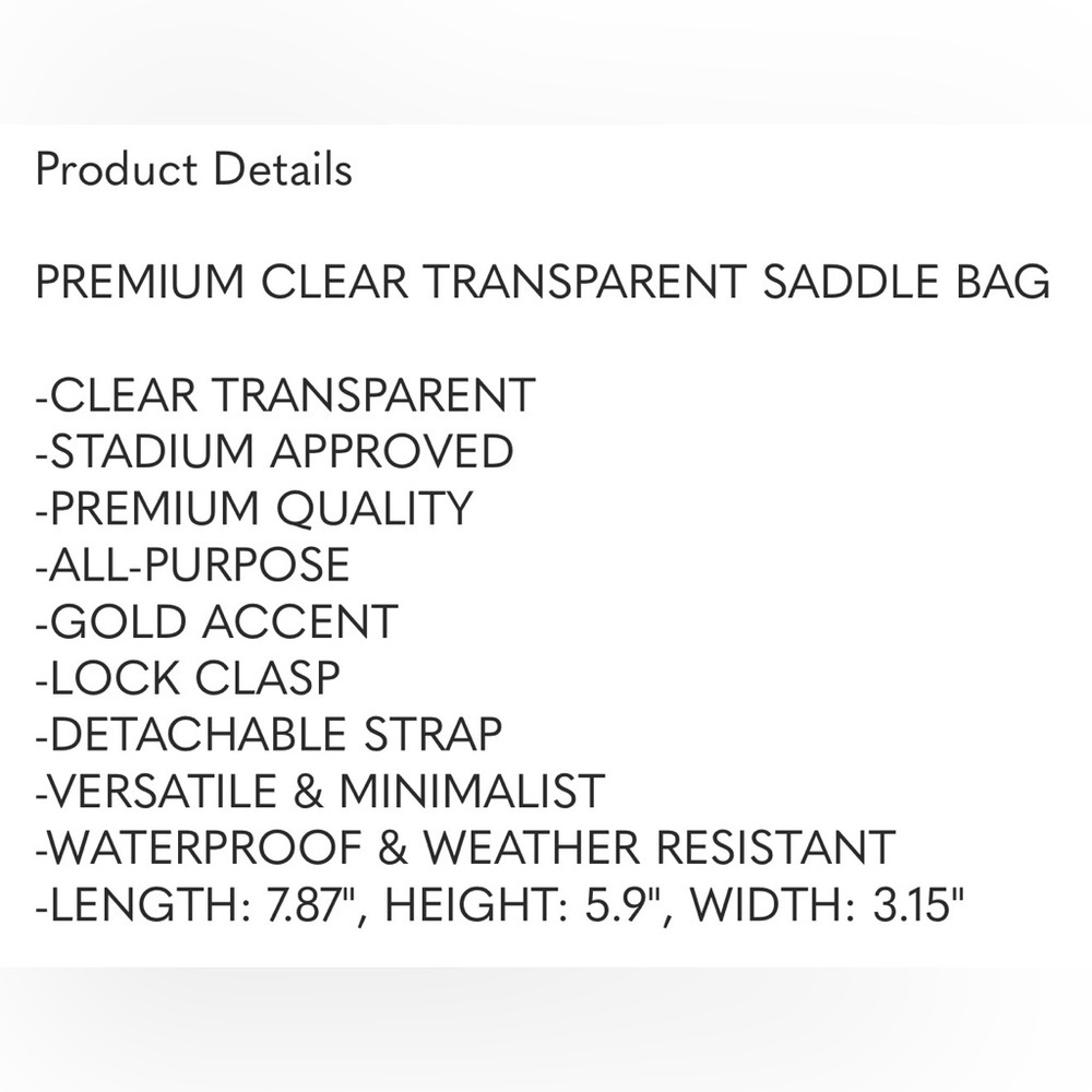 Zenana stadium bag Leopard Print Clear Turnlock front flap w/crossbody strap!New - Picture 9 of 9